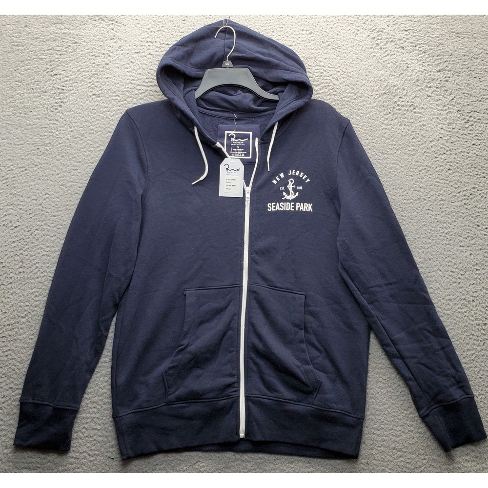 Ragwear Hoodie Womens Small Navy Fleece Lined Seaside Park Oversized Full Zip